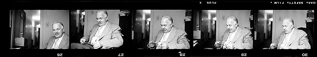 [12 Portraits of Ben Shahn], Walker Evans (American, St. Louis, Missouri 1903–1975 New Haven, Connecticut), Film negative