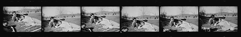 [64 Portraits of Anthony West and Lily Emmet West on Lawn and Views of House, Possibly Stonington, Connecticut], Walker Evans (American, St. Louis, Missouri 1903–1975 New Haven, Connecticut), Film negative