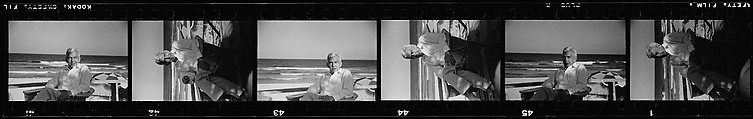 [193 Portraits of Unidentified Man and Woman at Beach House], Walker Evans (American, St. Louis, Missouri 1903–1975 New Haven, Connecticut), Film negative