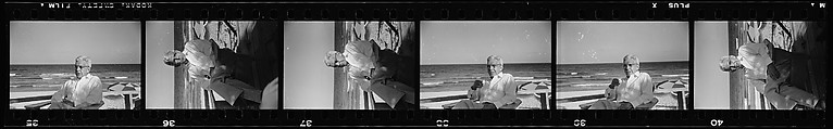 [193 Portraits of Unidentified Man and Woman at Beach House], Walker Evans (American, St. Louis, Missouri 1903–1975 New Haven, Connecticut), Film negative
