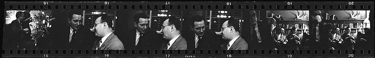 [17 Portraits of Jane Smith Evans and Others at Christmas Party at Home of John McDonald], Walker Evans (American, St. Louis, Missouri 1903–1975 New Haven, Connecticut), Film negative