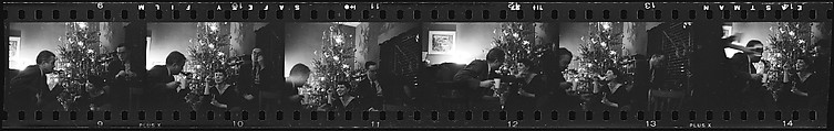 [17 Portraits of Jane Smith Evans and Others at Christmas Party at Home of John McDonald], Walker Evans (American, St. Louis, Missouri 1903–1975 New Haven, Connecticut), Film negative
