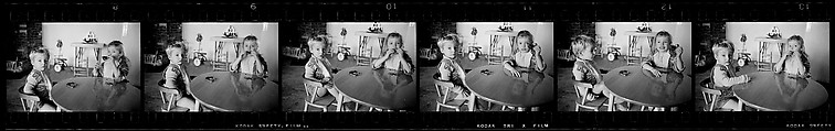 [72 Portraits of the Jessup Children, Christmas 1957], Walker Evans (American, St. Louis, Missouri 1903–1975 New Haven, Connecticut), Film negative