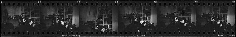 [35 Views of Robert Frank, Mary Frank, and Others at Party], Walker Evans (American, St. Louis, Missouri 1903–1975 New Haven, Connecticut), Film negative
