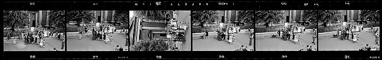[30 Views of a Wedding Outside Neoclassical Church, London], Walker Evans (American, St. Louis, Missouri 1903–1975 New Haven, Connecticut), Film negative