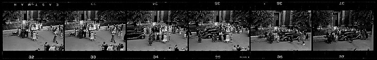 [30 Views of a Wedding Outside Neoclassical Church, London], Walker Evans (American, St. Louis, Missouri 1903–1975 New Haven, Connecticut), Film negative