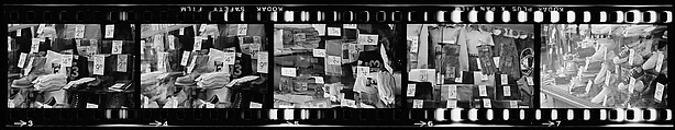 [72 Views of Signs and Shopwindows, with Studies of Men's Dress Possibly for Unpublished Fortune Portfolio "The Clothes," Vicinity Cortlandt Street, New York City], Walker Evans (American, St. Louis, Missouri 1903–1975 New Haven, Connecticut), Film negative