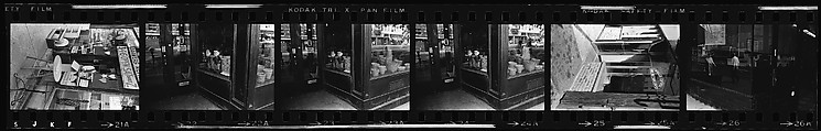 [340 Street Scenes, Including Pedestrians, Grafitti, Storefronts and Interiors, New York City], Walker Evans (American, St. Louis, Missouri 1903–1975 New Haven, Connecticut), Film negative