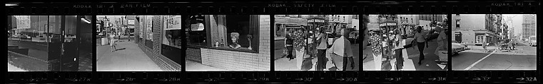 [340 Street Scenes, Including Pedestrians, Grafitti, Storefronts and Interiors, New York City], Walker Evans (American, St. Louis, Missouri 1903–1975 New Haven, Connecticut), Film negative