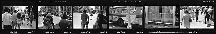 [340 Street Scenes, Including Pedestrians, Grafitti, Storefronts and Interiors, New York City], Walker Evans (American, St. Louis, Missouri 1903–1975 New Haven, Connecticut), Film negative