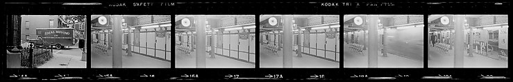 [340 Street Scenes, Including Pedestrians, Grafitti, Storefronts and Interiors, New York City], Walker Evans (American, St. Louis, Missouri 1903–1975 New Haven, Connecticut), Film negative