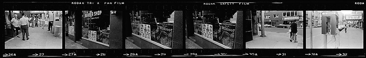 [340 Street Scenes, Including Pedestrians, Grafitti, Storefronts and Interiors, New York City], Walker Evans (American, St. Louis, Missouri 1903–1975 New Haven, Connecticut), Film negative