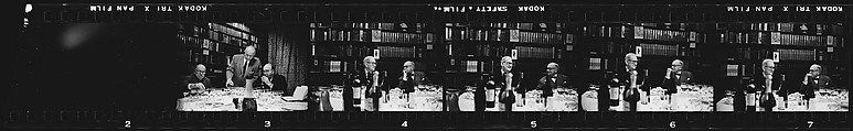 [35 Interior Views of Wine Tasting at the Century Club, New York City], Walker Evans (American, St. Louis, Missouri 1903–1975 New Haven, Connecticut), Film negative