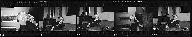[9 Portraits of Carl Van Vechten at Home], Walker Evans (American, St. Louis, Missouri 1903–1975 New Haven, Connecticut), Film negative