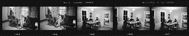 [74 Views of Dinner Party at Home of Jack Heliker, Cranberry Island, Maine], Walker Evans (American, St. Louis, Missouri 1903–1975 New Haven, Connecticut), Film negative