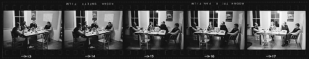[74 Views of Dinner Party at Home of Jack Heliker, Cranberry Island, Maine], Walker Evans (American, St. Louis, Missouri 1903–1975 New Haven, Connecticut), Film negative