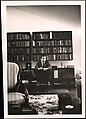 [Ben Schultz Seated in Walker Evans' Living Room and Library, Old Lyme, Connecticut], Walker Evans (American, St. Louis, Missouri 1903–1975 New Haven, Connecticut), Gelatin silver print