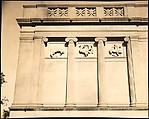[Façade Detail of Greek Revival Building with Equestrian Relief Sculpture, for Fortune Portfolio: "Chicago: A Camera Exploration"], Walker Evans  American, Gelatin silver print