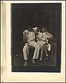 [Paul and Dorothy Grotz Seated Outdoors on Wooden Bench, Probably Darien, Connecticut], Walker Evans  American, Gelatin silver print