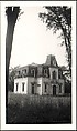 [Brick Second Empire House, Two Trees in Foreground], Walker Evans  American, Gelatin silver print