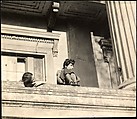 [Jane Ninas and Christine Fairchild on Balcony, Belle Grove Plantation House, White Castle, Louisiana], Walker Evans  American, Gelatin silver print