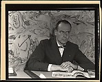 [Lincoln Kirstein Seated Behind Desk, for Fortune Article "The Boom in Ballet"], Walker Evans  American, Gelatin silver print