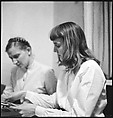 [168 Portraits, Views, and Studies: Unidentified Woman Looking at Photographs with Friend, Walking in Central Park Zoo, and Related Park and Skyline Views, New York City], Walker Evans (American, St. Louis, Missouri 1903–1975 New Haven, Connecticut), Film negative
