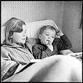 [48 Portraits of Coggeshall Children Reading in Bed; Caroline Blackwood; Robert and Mary Frank], Walker Evans (American, St. Louis, Missouri 1903–1975 New Haven, Connecticut), Film negative