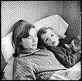 [48 Portraits of Coggeshall Children Reading in Bed; Caroline Blackwood; Robert and Mary Frank], Walker Evans (American, St. Louis, Missouri 1903–1975 New Haven, Connecticut), Film negative