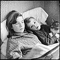 [48 Portraits of Coggeshall Children Reading in Bed; Caroline Blackwood; Robert and Mary Frank], Walker Evans (American, St. Louis, Missouri 1903–1975 New Haven, Connecticut), Film negative