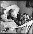 [48 Portraits of Coggeshall Children Reading in Bed; Caroline Blackwood; Robert and Mary Frank], Walker Evans (American, St. Louis, Missouri 1903–1975 New Haven, Connecticut), Film negative