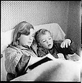 [48 Portraits of Coggeshall Children Reading in Bed; Caroline Blackwood; Robert and Mary Frank], Walker Evans (American, St. Louis, Missouri 1903–1975 New Haven, Connecticut), Film negative