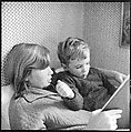 [48 Portraits of Coggeshall Children Reading in Bed; Caroline Blackwood; Robert and Mary Frank], Walker Evans (American, St. Louis, Missouri 1903–1975 New Haven, Connecticut), Film negative
