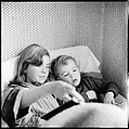[48 Portraits of Coggeshall Children Reading in Bed; Caroline Blackwood; Robert and Mary Frank], Walker Evans (American, St. Louis, Missouri 1903–1975 New Haven, Connecticut), Film negative