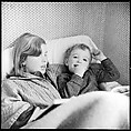 [48 Portraits of Coggeshall Children Reading in Bed; Caroline Blackwood; Robert and Mary Frank], Walker Evans (American, St. Louis, Missouri 1903–1975 New Haven, Connecticut), Film negative