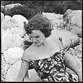 [24 Portraits of Eliza Parkinson Reading Newspaper on Beach, Possibly Fisher's Island, New York], Walker Evans (American, St. Louis, Missouri 1903–1975 New Haven, Connecticut), Film negative