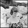 [24 Portraits of Eliza Parkinson Reading Newspaper on Beach, Possibly Fisher's Island, New York], Walker Evans (American, St. Louis, Missouri 1903–1975 New Haven, Connecticut), Film negative