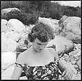 [24 Portraits of Eliza Parkinson Reading Newspaper on Beach, Possibly Fisher's Island, New York], Walker Evans (American, St. Louis, Missouri 1903–1975 New Haven, Connecticut), Film negative