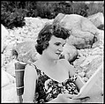 [24 Portraits of Eliza Parkinson Reading Newspaper on Beach, Possibly Fisher's Island, New York], Walker Evans (American, St. Louis, Missouri 1903–1975 New Haven, Connecticut), Film negative