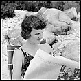 [24 Portraits of Eliza Parkinson Reading Newspaper on Beach, Possibly Fisher's Island, New York], Walker Evans (American, St. Louis, Missouri 1903–1975 New Haven, Connecticut), Film negative