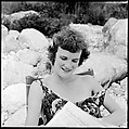 [24 Portraits of Eliza Parkinson Reading Newspaper on Beach, Possibly Fisher's Island, New York], Walker Evans (American, St. Louis, Missouri 1903–1975 New Haven, Connecticut), Film negative