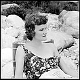 [24 Portraits of Eliza Parkinson Reading Newspaper on Beach, Possibly Fisher's Island, New York], Walker Evans (American, St. Louis, Missouri 1903–1975 New Haven, Connecticut), Film negative