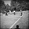 [89 Portraits and Snapshots: Carrol Cooney and Bocce Tournament Spectators, Turtle at Old Lyme Country Club, Old Lyme, Connecticut], Walker Evans (American, St. Louis, Missouri 1903–1975 New Haven, Connecticut), Film negative