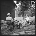 [52 Portraits of Unknown Family and Isabelle Evans in Conversation Around Outdoor Table], Walker Evans (American, St. Louis, Missouri 1903–1975 New Haven, Connecticut), Film negative