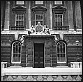 [Civic Building Entrance with Clock, London], Walker Evans  American, Film negative