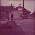 [464 Interior and Exterior Views of Railroad Station Depots, for Fortune Article "The U.S. Depot"], Walker Evans (American, St. Louis, Missouri 1903–1975 New Haven, Connecticut), Color film transparency