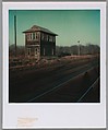 [House by Railroad Tracks], Walker Evans  American, Instant internal dye diffusion transfer print (Polaroid SX-70)