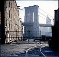 [227 Views of Buildings and Brooklyn Bridge for Fortune Article "On the Waterfront"], Walker Evans (American, St. Louis, Missouri 1903–1975 New Haven, Connecticut), Color film transparency