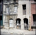 [227 Views of Buildings and Brooklyn Bridge for Fortune Article "On the Waterfront"], Walker Evans (American, St. Louis, Missouri 1903–1975 New Haven, Connecticut), Color film transparency
