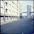 [227 Views of Buildings and Brooklyn Bridge for Fortune Article "On the Waterfront"], Walker Evans (American, St. Louis, Missouri 1903–1975 New Haven, Connecticut), Color film transparency